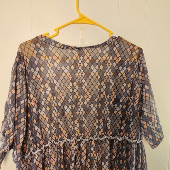 T2D Tees2urdoor Geometric Tiered Duster Cardigan Size L/XL - Picture 9 of 16